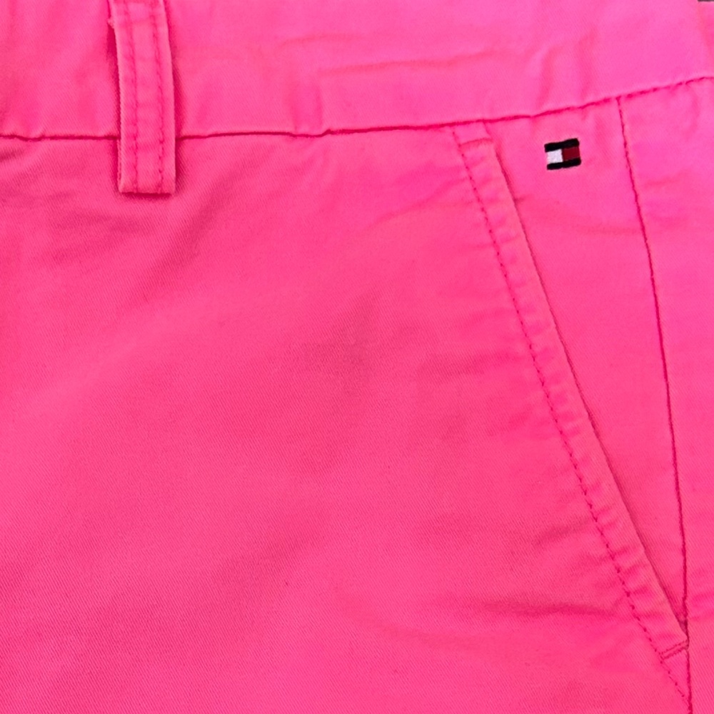 Hot pink cotton twill Tommy Hilfiger shorts